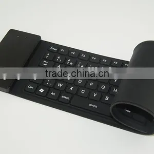 EU Standard Cheapest Waterproof Flexible Silicon French Bluetooth Keyboard thumbnail-4