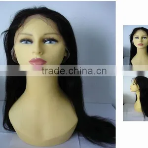 2013 Cheap Hair Hot Beauty Virgin Brazilian Hair Full Lace Wig Made in China thumbnail-1