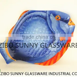 Deep Blue Fish Were Glass Plate thumbnail-5
