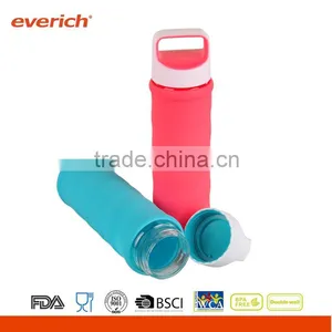 Single Wall Drinking Glass Bottle With Custom Logo and Lids thumbnail-4
