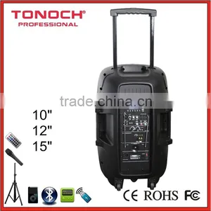 China 15" 100W Bettery Active Speaker With MP3/USB/SD/BLUETOOTH/REMOTE CONTROL/TROLLEY/WHEELS thumbnail-1