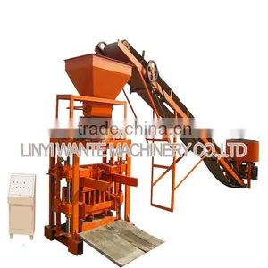 China Famous Brand Factory Price Concrete Block Molding Machine,Simple Hollow Block Making Machine Line QT40-1 thumbnail-1