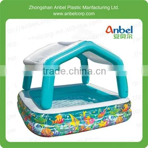 Above Ground Inflatable Swimming Pool With Pump Kid's House Shape thumbnail-1