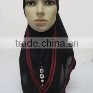 H266 New Style One Piece Hijab With Crystals thumbnail-1