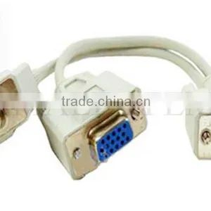 1 Male to 2 Female VGA Splitter Cable for Computer thumbnail-1