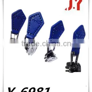 Custom Plastic Leather Fancy Zipper Puller for Ladies or Men Jeans Top Design thumbnail-2