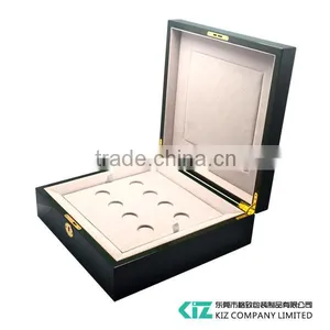 Luxury Wooden Coin Box for 8 Coins With Lock thumbnail-1
