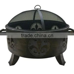 24.5" Fleur de Lis Fire Pit thumbnail-1