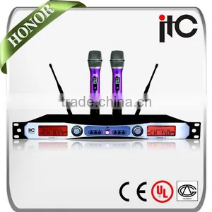 ITC T-529UB Long Distance Dual-channel UHF Wireless Handheld Cordless Microphone thumbnail-1