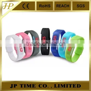 Fashion Women Men Waterproof Touch Digital Silicone Bracelet LED Sports Watch thumbnail-1