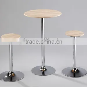 Oak Embossment Modern Bar Table Set thumbnail-1