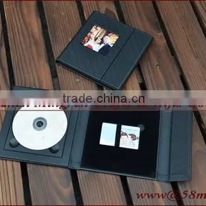 Wedding Fabric Linen DVD USB Credit Card Packaging Case Box thumbnail-1