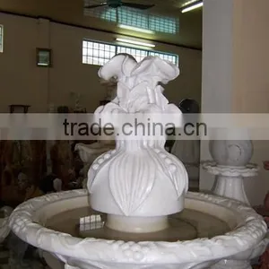 Flower Garden Stone Water Fountain Hand Carved Marble Sculpture From Vietnan thumbnail-1