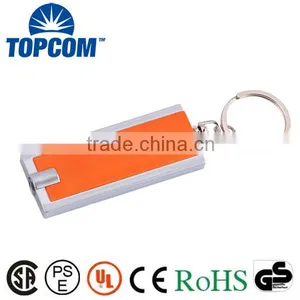 Promotional Gift Cheapest PVC LED Mini Keyring Flashlight With Branding thumbnail-1