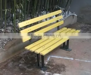 Classic Wooden Garden Bench With Metal Legs thumbnail-1