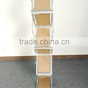 High Quality Exquisite Standard Convenient Aluminum Catalogue Shelf Model FT With Acrylic or Wooden Tray thumbnail-1