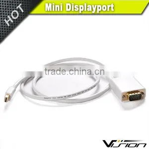 Mini DisplayPort to VGA Adapter Cable - 6Feet Black White Gold-Plated (Thunderbolt Compatible) MALE to MALE thumbnail-3