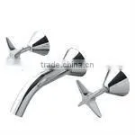 Three Holes Double Handle Bahroom Bath Faucet thumbnail-1