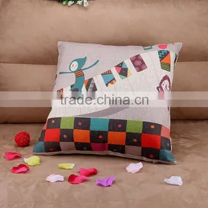 2015 Korean Music Little People Cute Children Cartoon Office Sofa Cotton and Linen Pillowcases Back Cushion thumbnail-5