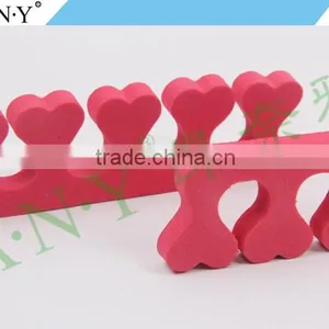 Professional Nail Art Tool Red Sponge Toe Separator Heart Shape thumbnail-5