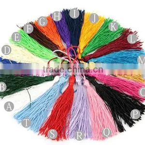 10PCS 7-9cm Handmade Silky Tassels Decoration Pendant Key Chains Bag Accessories thumbnail-1