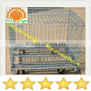 1000x800x840 Folding Steel Wire Storage Cage Manufactures thumbnail-1