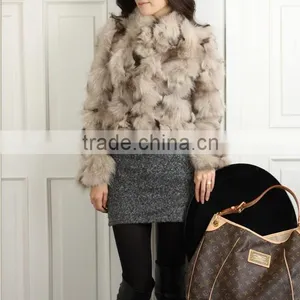 2015 Winter Lady Style Real Short Fox Fur Coat thumbnail-1