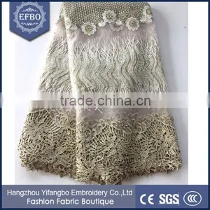 Fashion Style Indian Wedding Embroidery Lace Fabric the Factory in China thumbnail-4