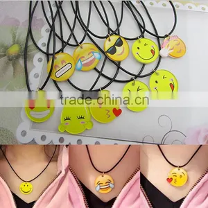 Wholesale IN STOCK 2016 New Emoji Smile Leather Necklace for Best Friends Quality Choice thumbnail-3