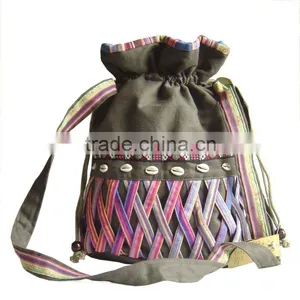New Design Cotton Messenger Bag Ladies Bag NO.184-130 thumbnail-1
