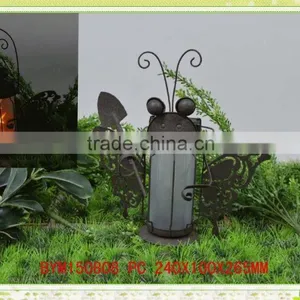 Garden Solar Rusty Butterfly Lantern Light thumbnail-1