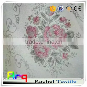Jacquard Upholstery Poyester Curtain Fabrics White Backgound New Design Floral and European thumbnail-2