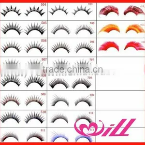 2014 Pretty Eyelashes Wholesale Fashionable Strip Eyelashes Black False Eyelash 10pairs Per Box thumbnail-1