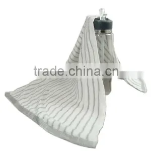 Soft 100% Bamboo Fiber Dobby Stripe Towel thumbnail-1