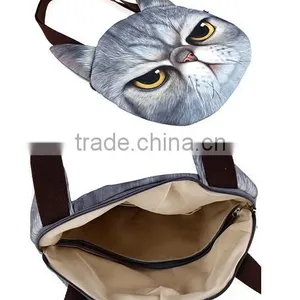3d Cat Face Tote Bags thumbnail-5
