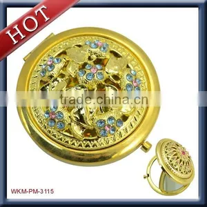Cute and Fashion Thin Metal Makeup Mirror thumbnail-4