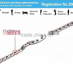Noproblem FDA Titanium Power Band Health Casual Magnetic Bead Cool Man Bracelets thumbnail-3