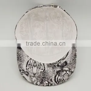 Strap Buckle Sublimation Flat Brim 5 Panel Caps thumbnail-4