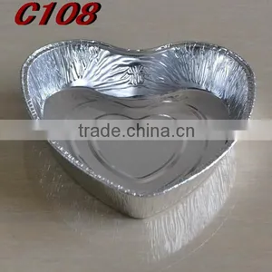 6 Inches Heart Shape Aluminum Foil Container C108 thumbnail-1