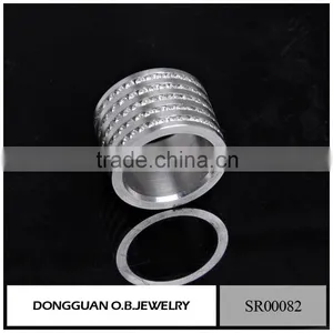 Luxury Mens Diamond Ring /925 Silver Wedding Ring /Stainless Steel Bike Ring thumbnail-3