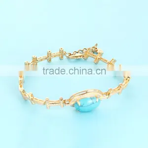 18k Gold Jewelry India Turquoise Stone Wholesale Jewellry thumbnail-2