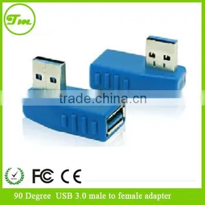 High Speed USB 3.0 Male to Female UP Left Right Angled 90 Degree Adapter thumbnail-1