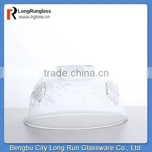 Longrun Durable Cover Carved Flower Pattern Glass Bowl Glass Dinnerware thumbnail-2