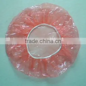 Disposable PE Shower Cap/ Plastic Shower Cover/bathing Cap; thumbnail-1