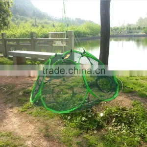 83 * 83cm 6 Holes Large Automatic Foldable Fishing Net Trap Shrimp Cage thumbnail-1
