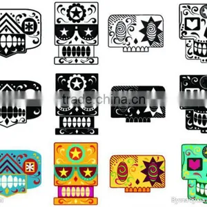 Exported Wholesale Body Fashion Water Skull Temporary Tattoo Sticker thumbnail-1