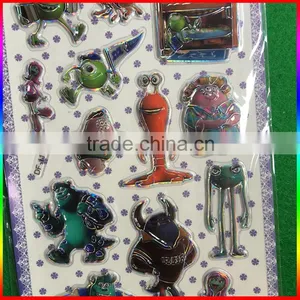 Embossed PVC Stickers Cartoon Figure Stickers With Silver Range thumbnail-2