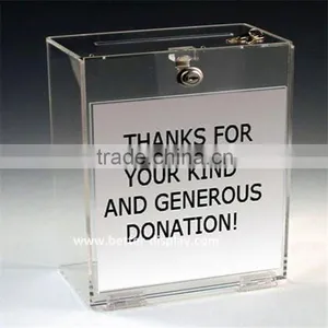 Wholesale Acrylic Plastic Charity Collection Boxes thumbnail-2