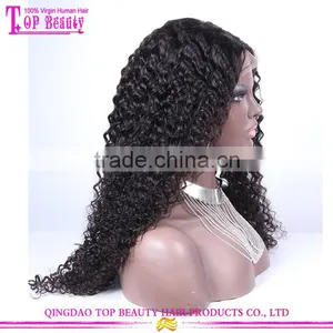 Wholesale Stock 26 Inches Lace Wig Human Hair Virgin Brazilian Kinky Curly Full Lace Wig thumbnail-2