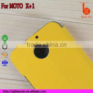 Yellow Hot Pressing Leather Wallet Slot Style Moile Phone Case Cover for Motorola x thumbnail-3